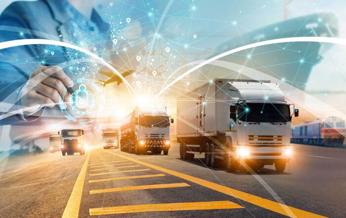 freight brokers can be responsible for personal injuries, freight broker concept with vehicles, technology and decision maker