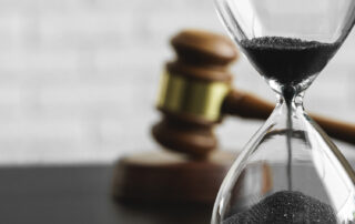 Charges Dismissed, Client Right to Speedy Trial, hourglass and gavel